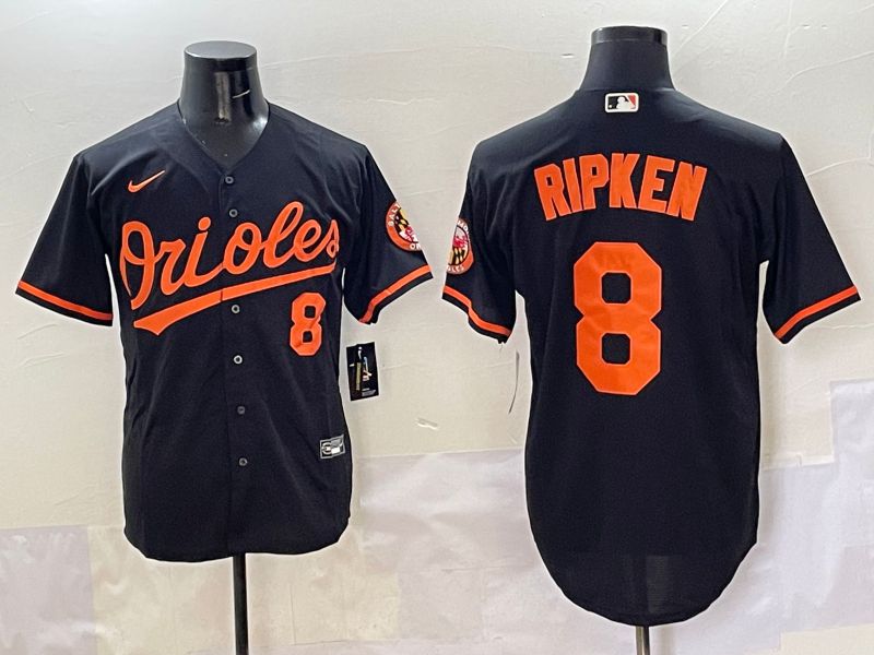 Men Baltimore Orioles 8 Ripken Black Game 2025 Nike MLB Jersey style 5095